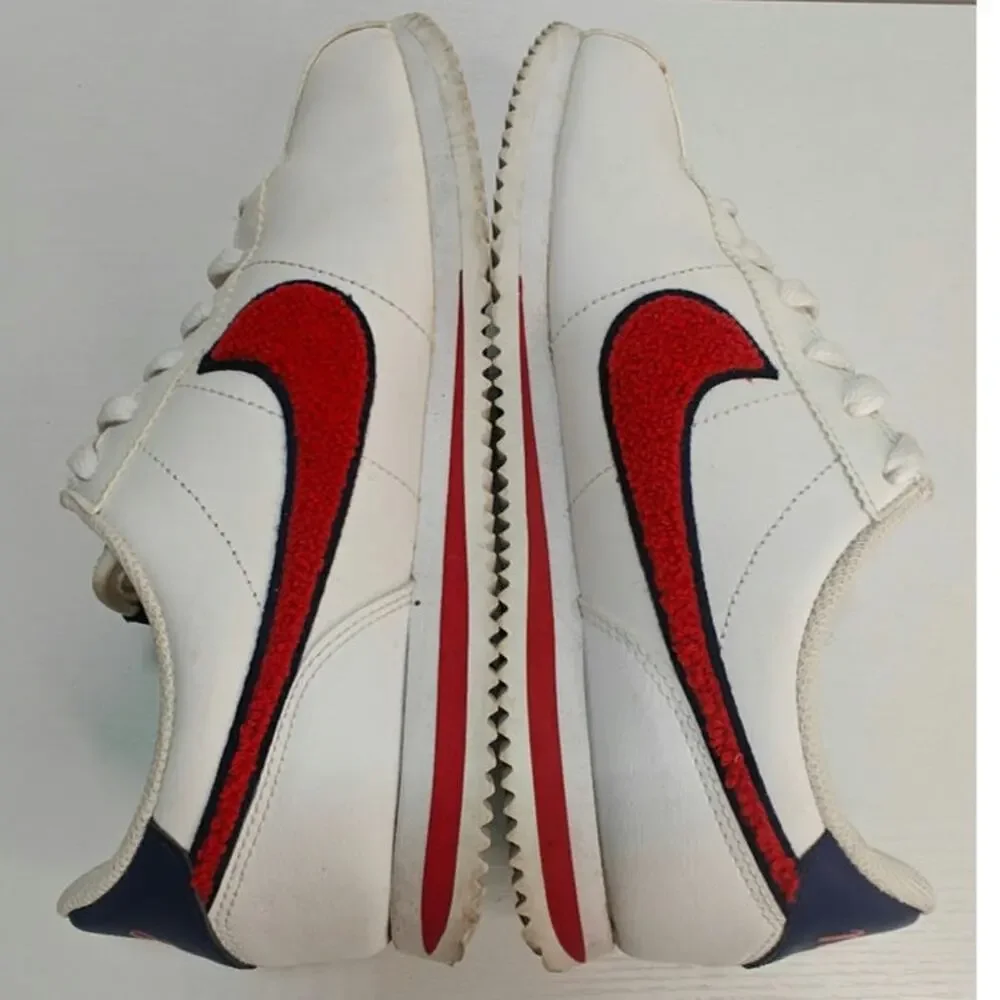 white Nike Cortez sneakers sz 6.5 Y
